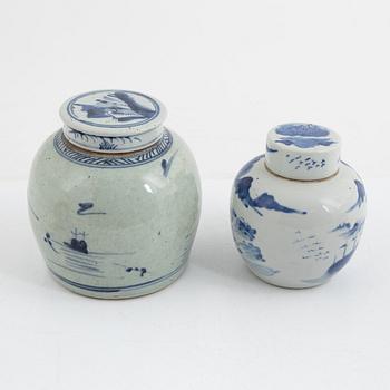 Four lidded ginger jars, China, 19th-20th Century.