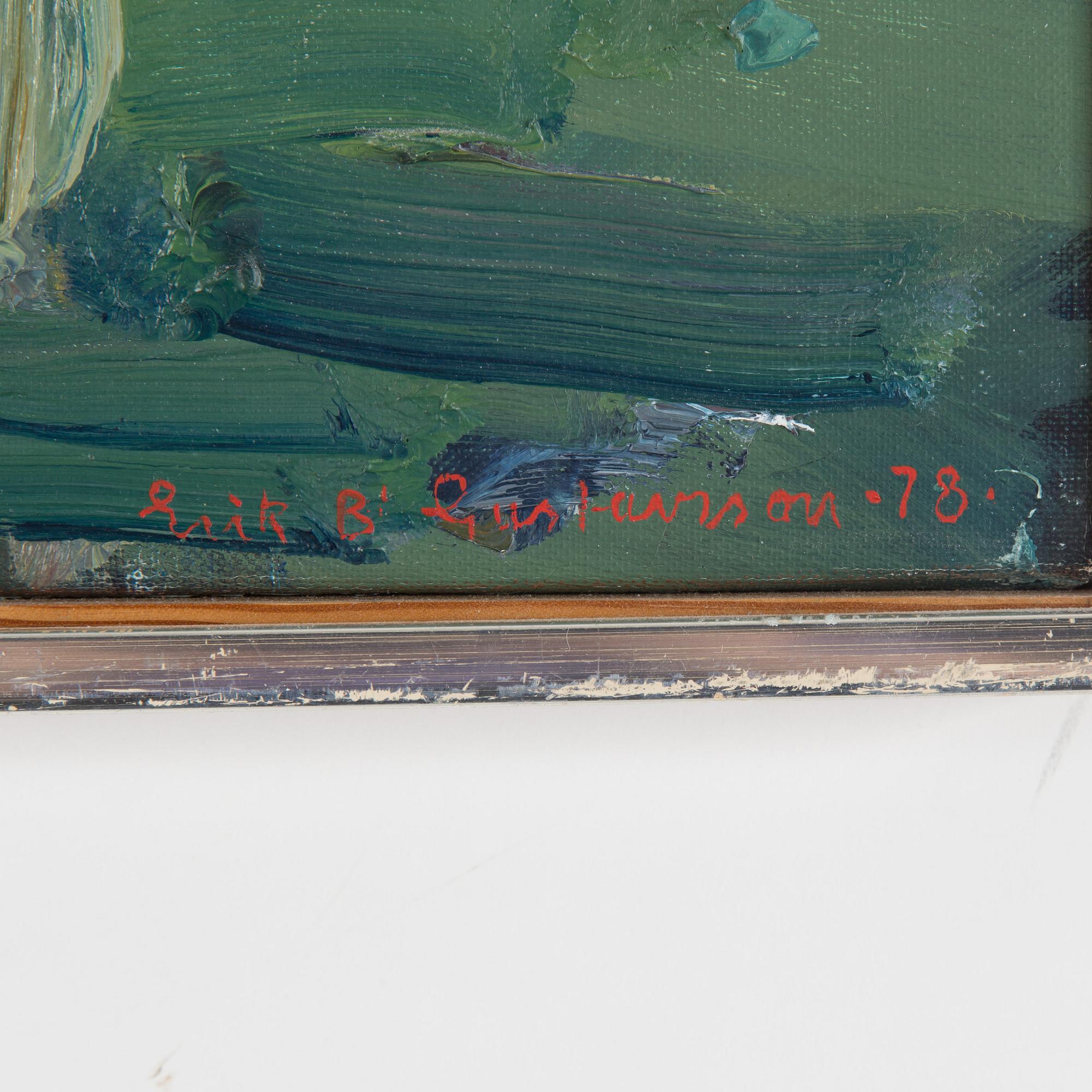 ERIK B GUSTAVSSON, oil on canvas, signed.