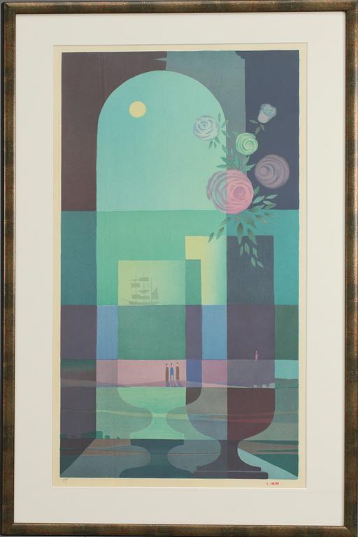 SVEN JONSON, färglitografier, 3 st, stämpelsign, provtryck.