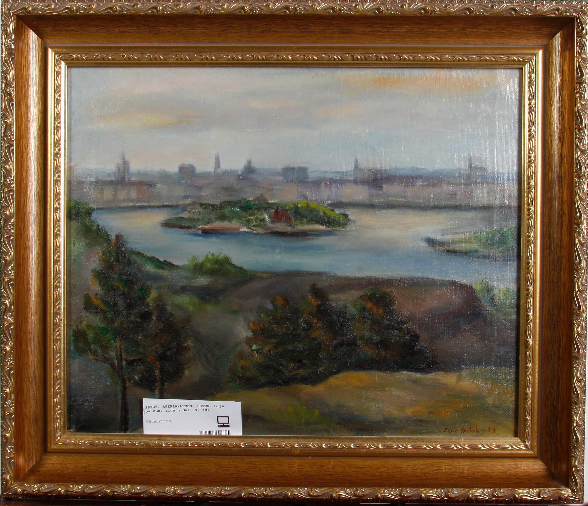 APERIA-LEMON, ESTER. Olja på duk, sign o dat 39.