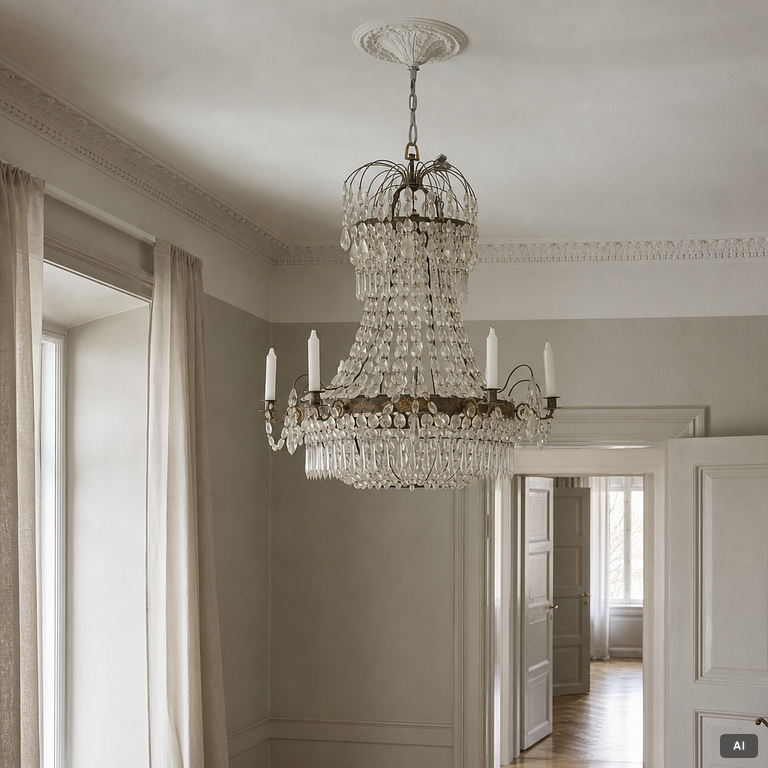 Chandelier, Empire style, 20th century.