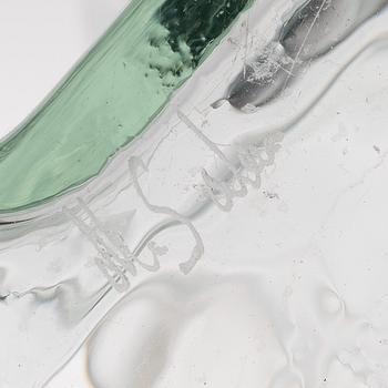 MARKKU SALO, A GLASS SCULPTURE. From the series "Depends on water". Signed M. Salo. Nuutajärvi, late 1990s.