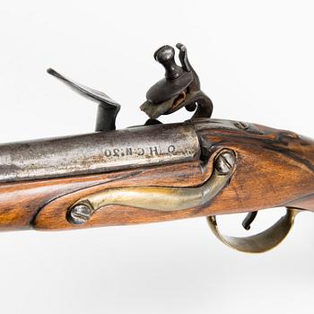 A Swedish flintlock pistol model 1738.