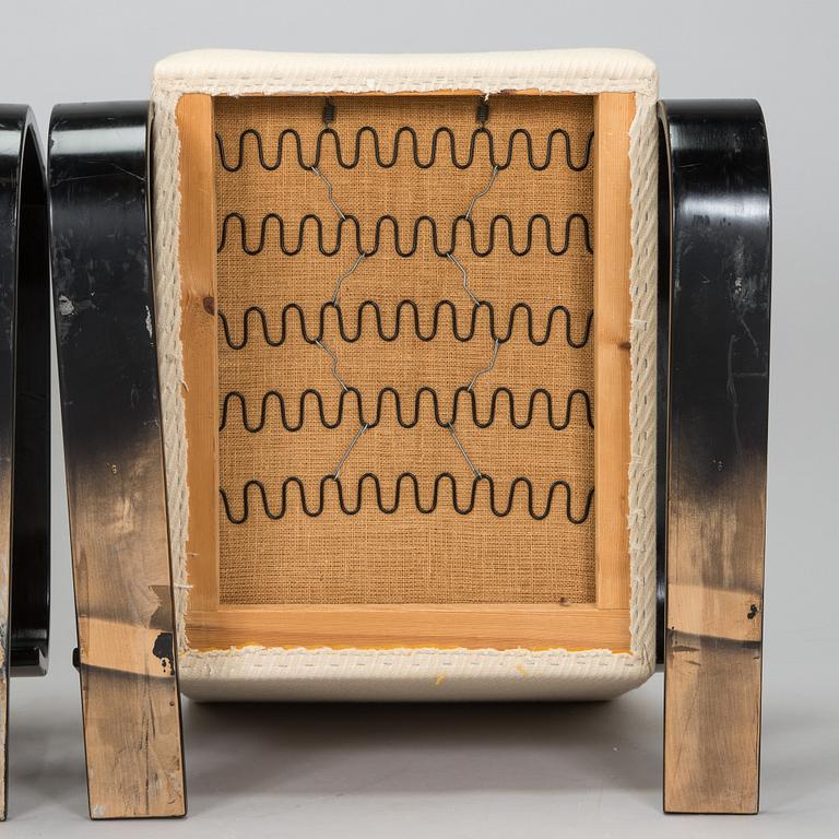 Alvar Aalto, fåtöljer ett par, "Tank chair" modell 400, Artek, 1970-tal.