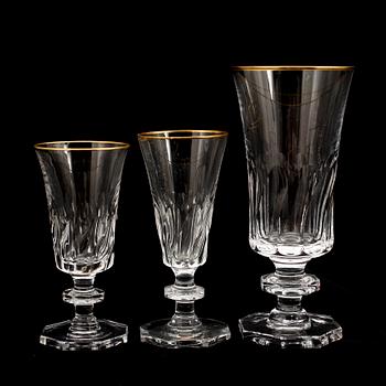 GLASSERVIS, 107 delar, "Bergh-kristall", Elis Bergh, Kosta, 1900-talets första hälft.