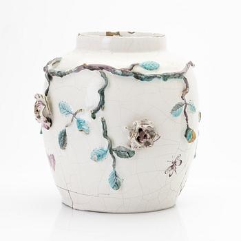 Faience potpourri vase, Marieberg, 18th century.