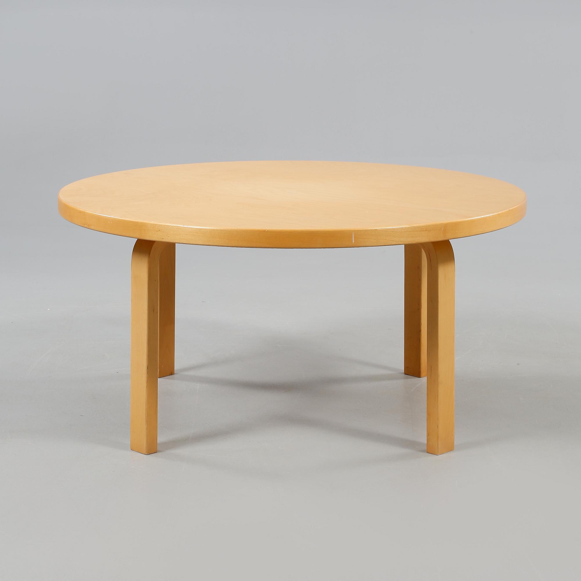 SOFFBORD, möjligen modell 90A för Alvar Aalto, Artek, 1900-talets andra hälft.