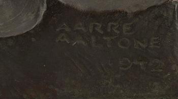 AARRE AALTONEN, skulptur, brons, sign o dat 1942 i godset.