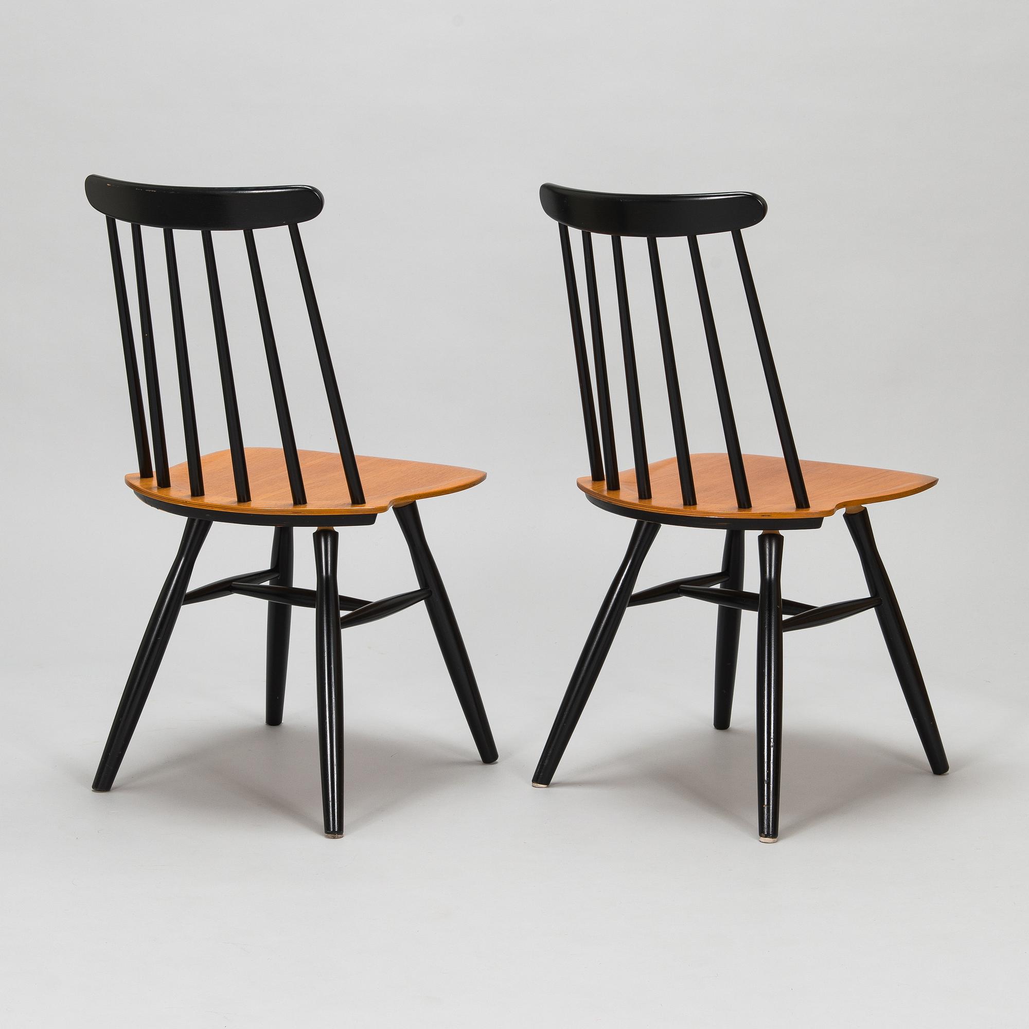 Ilmari Tapiovaara, four mid-20th century 'Pelimanni' chairs for Asko.