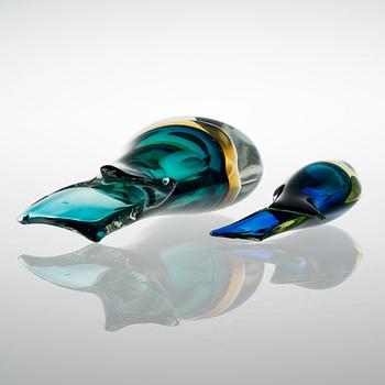 VASER 2 st i glas, Murano, Italien 1950/60-tal.