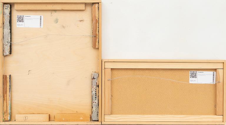 Magnus Wijkström, oils on canvas, 2 pieces signed.