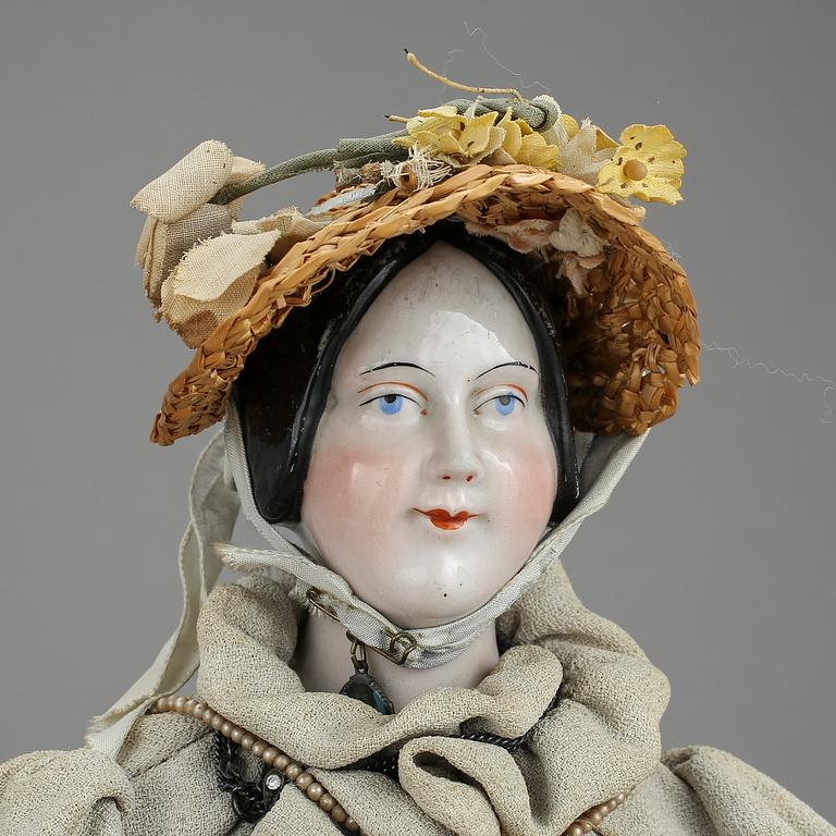 DAMDOCKA, så kallad "China head", Tyskland, 1800-talets senare del.
