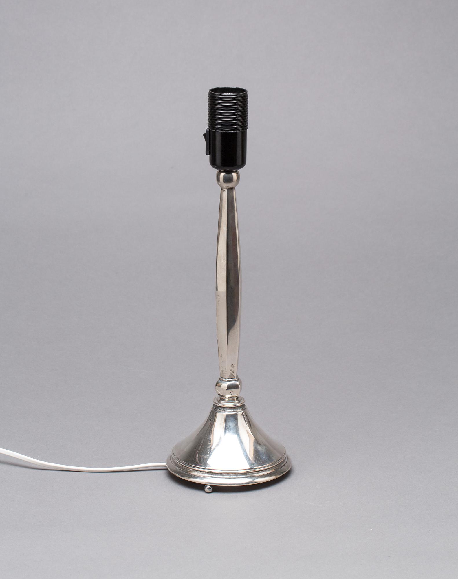 BORDSLAMPA, silver, C.G Hallbergs, 1932.