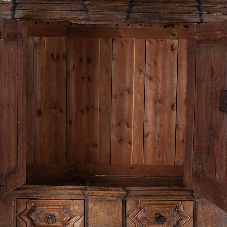 An 18th century baroque cabinet.