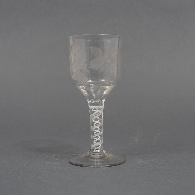 An Anglo-Irish 18th century wine glass.