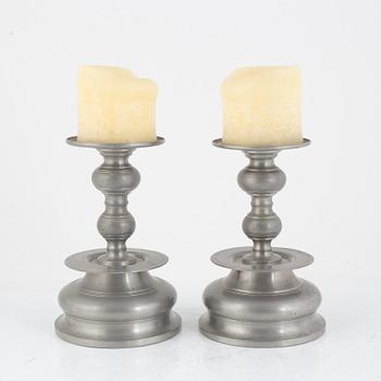 A pair of pewter candlesticks, Firma Svenskt Tenn, 1932-34.