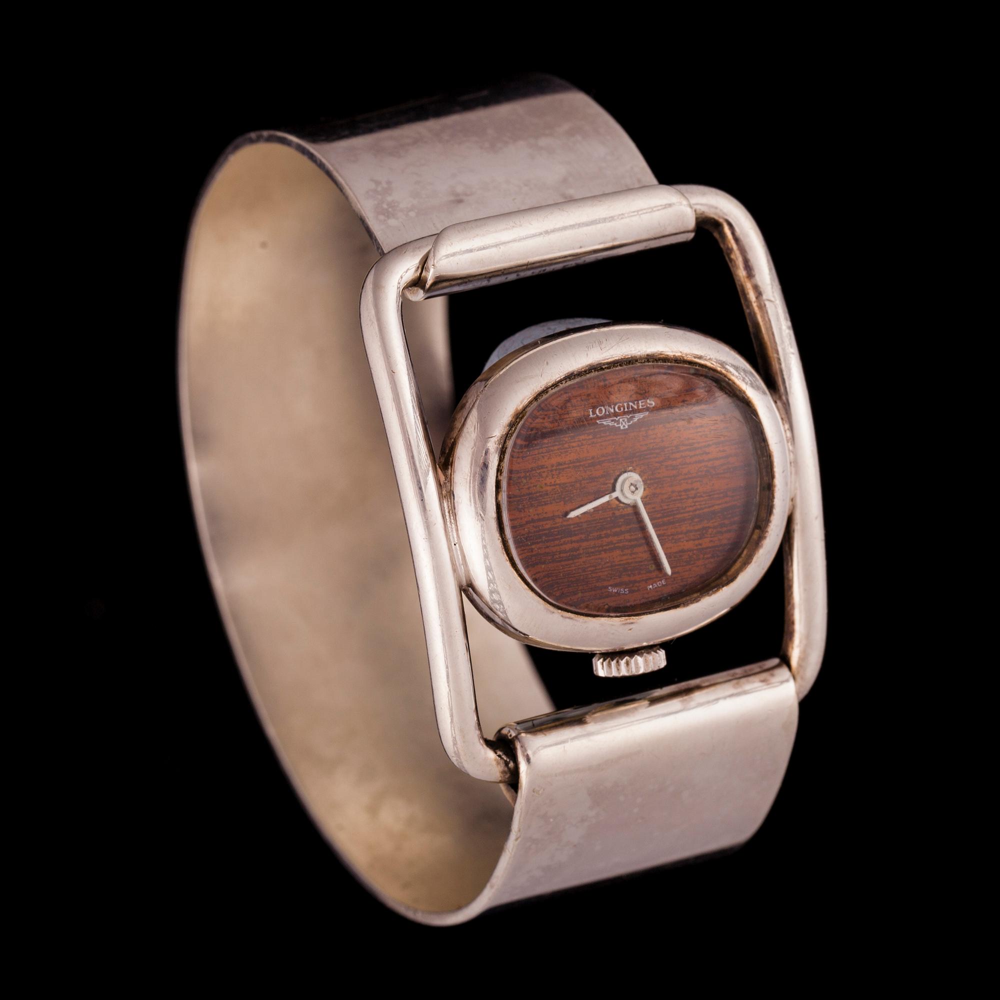ARMBANDSUR, dam, silver. Longines. Vikt ca 61 g.