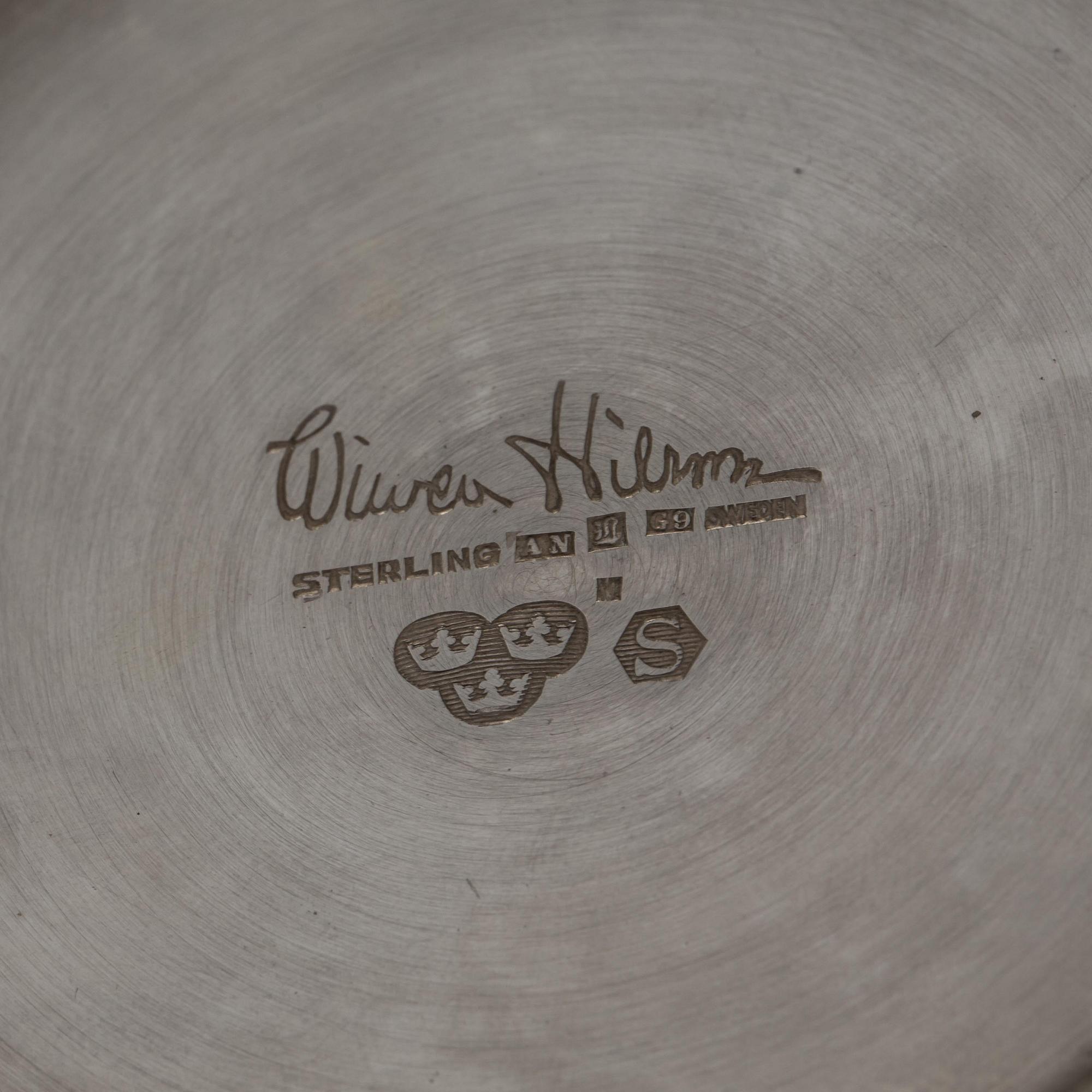 VAS, sterlingsilver, Wiwen Nilsson, Anders Nilsson, Lund. 1957. Vikt ca 540 g.