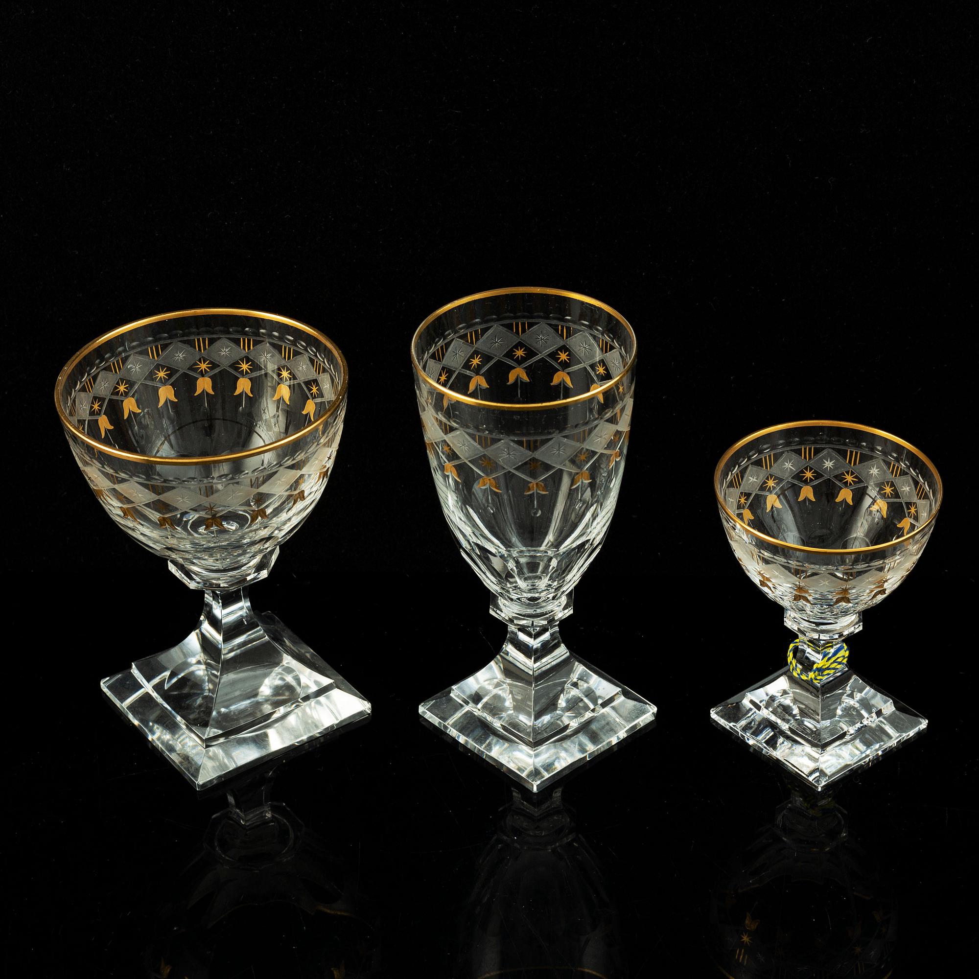 A Kosta Junior glass service, 20th Century. (36 pieces).