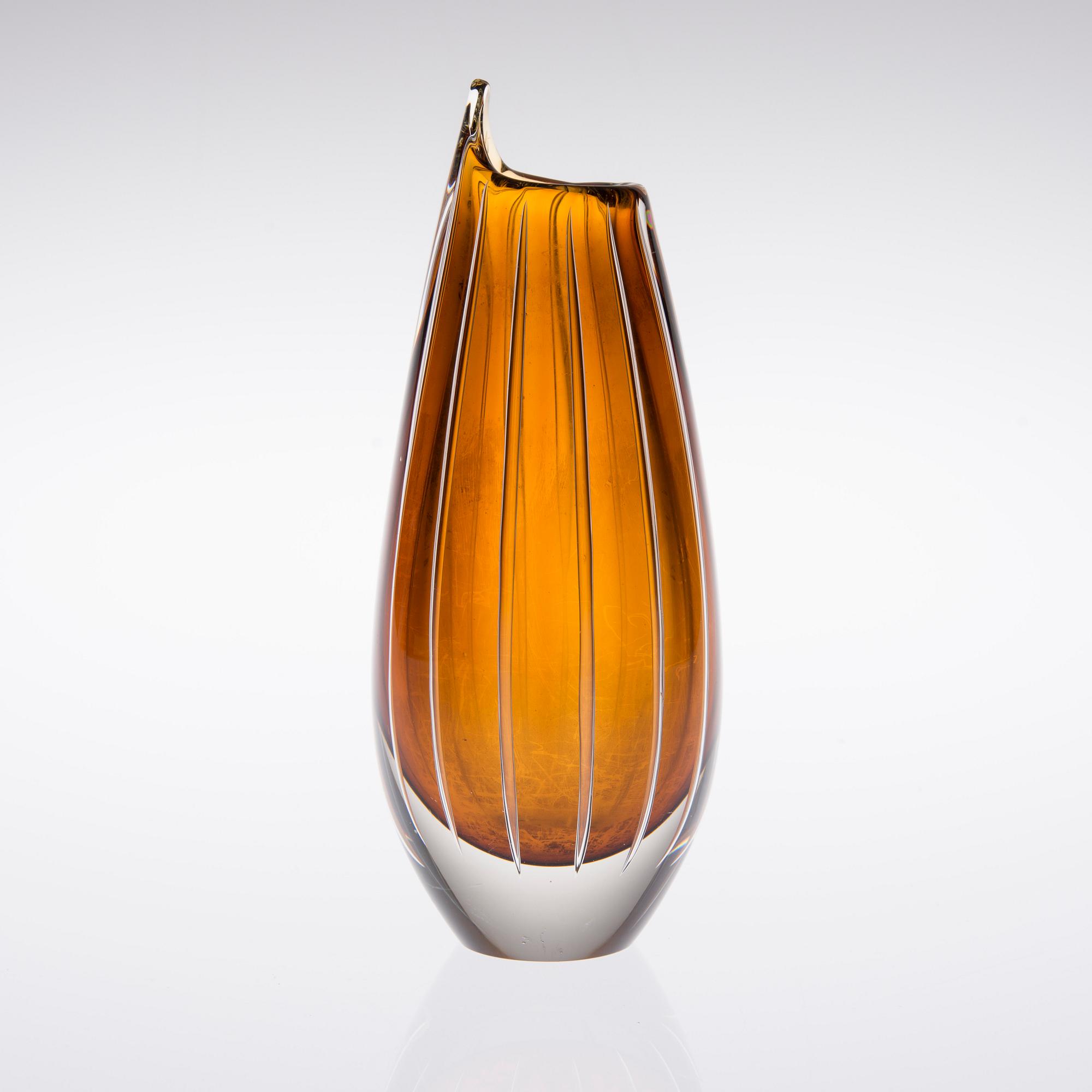 VAS, glas, modell 2514 / 4405, signerad A. Jacobino, Kumela, 1960-70-tal.