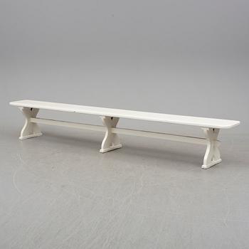 An early 20th century painted bench.