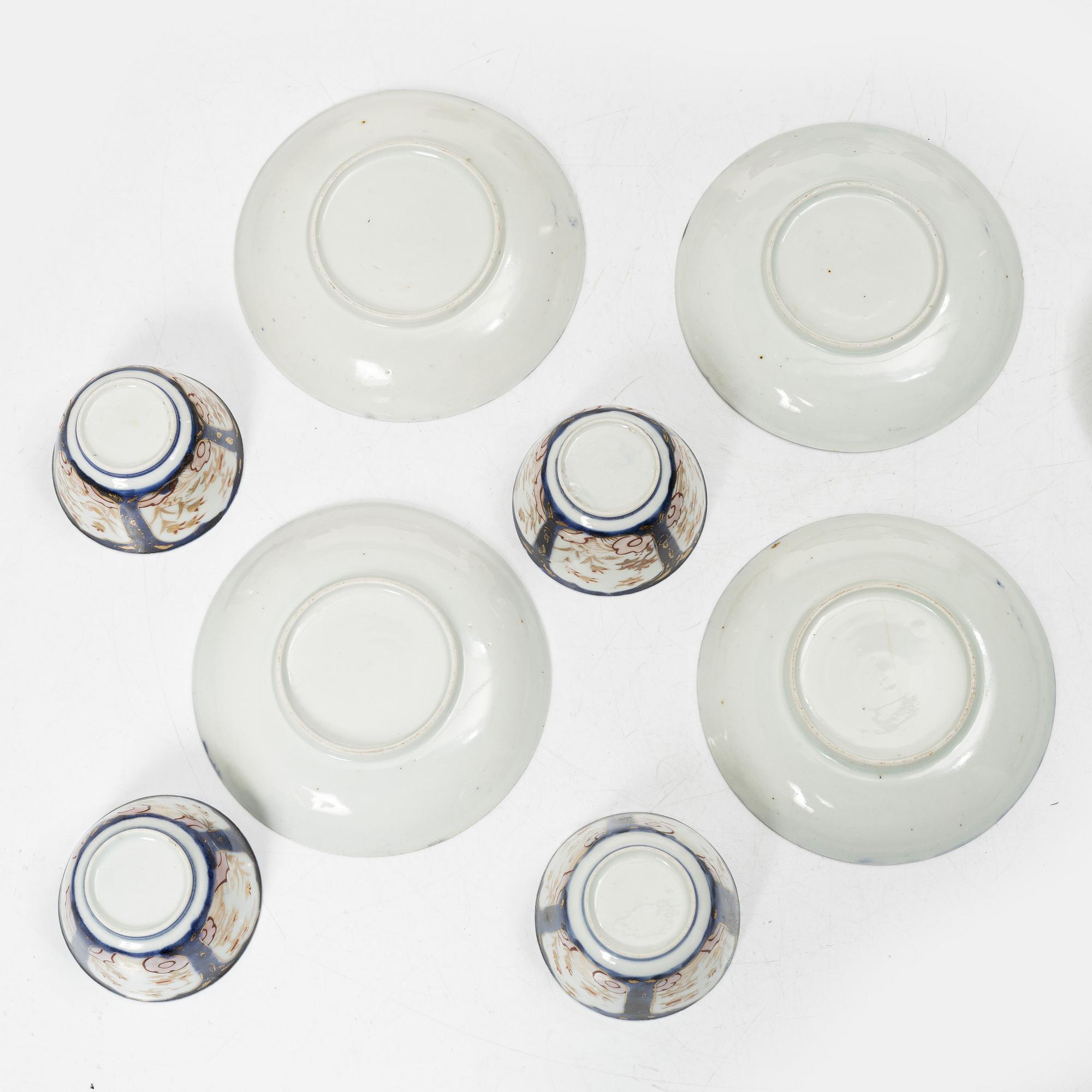 A collection of cups, saucers and teapots, China, Qing dynasty, mostly 18th century.