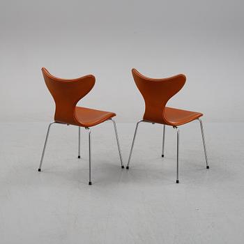 Arne Jacobsen, stolar, 6 st, Måsen/Liljan, Fritz Hansen.