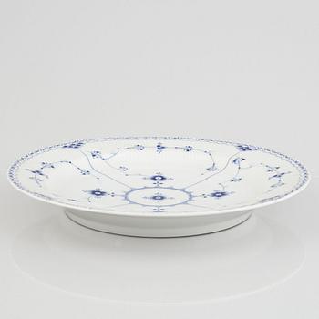 A 'Blue Fluted Half Lace' porcelain dish, Royal Copenhagen, model '539', 1893-1900.