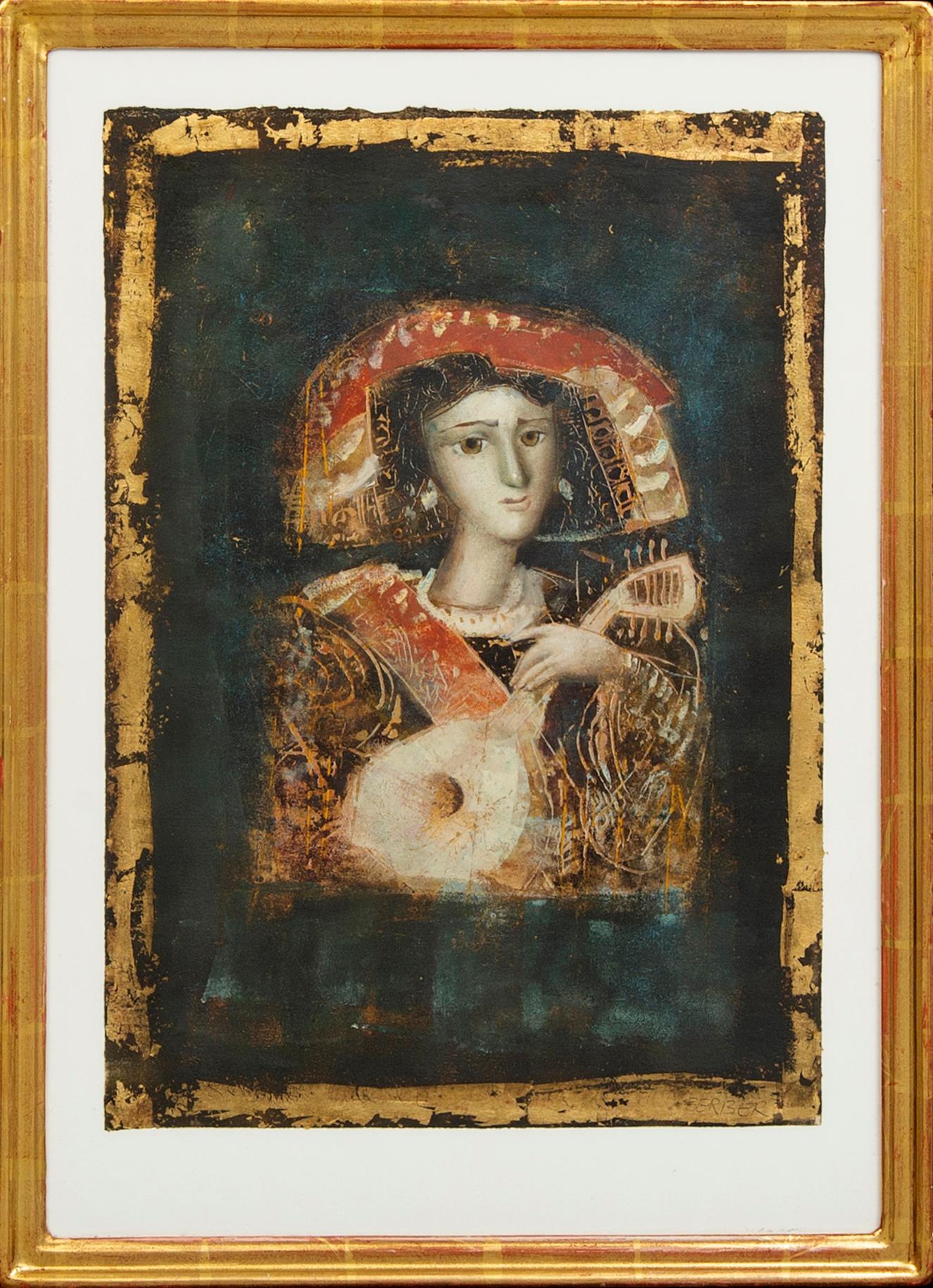 Mersad Berber, mixed media on paper, signed.