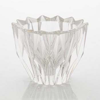 Aimo Okkolin, skål, "Näckros", signerad Aimo Okkolin Riihimäen Lasi Oy.