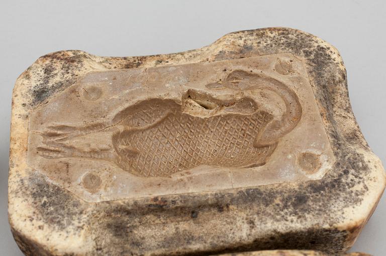 CHOKLADFORMAR & MARSIPANFORM, 3 st, 1900-talets första hälft.