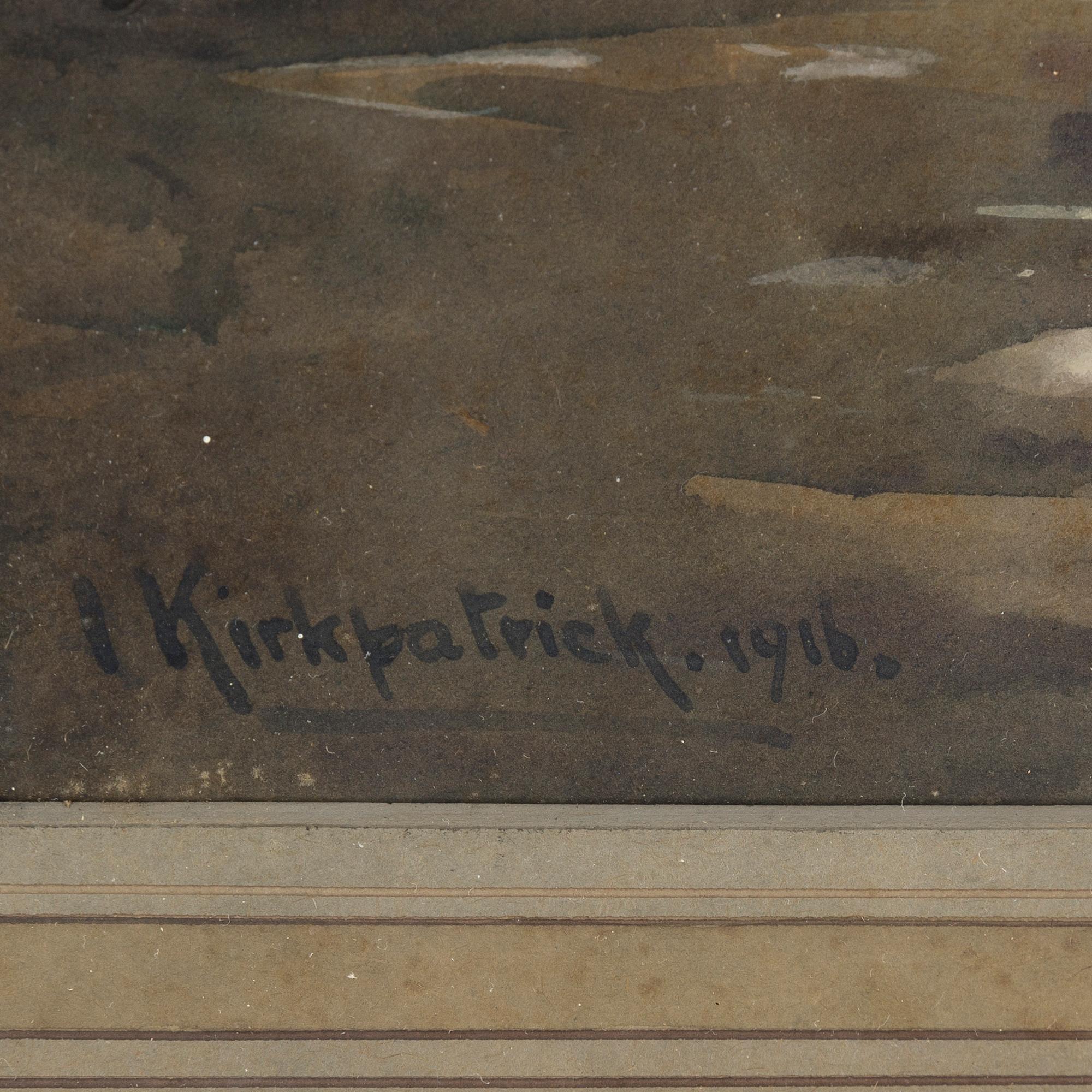 JOSEPH KIRKPATRICK, Watercolour, signed and dated 1916.