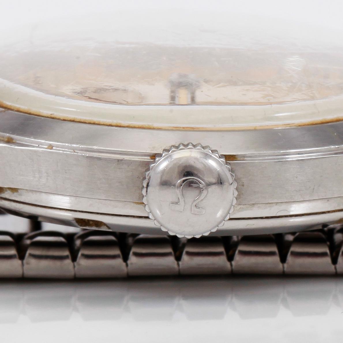 ARMBANDSUR, stål, Omega, 1900-talets mitt.