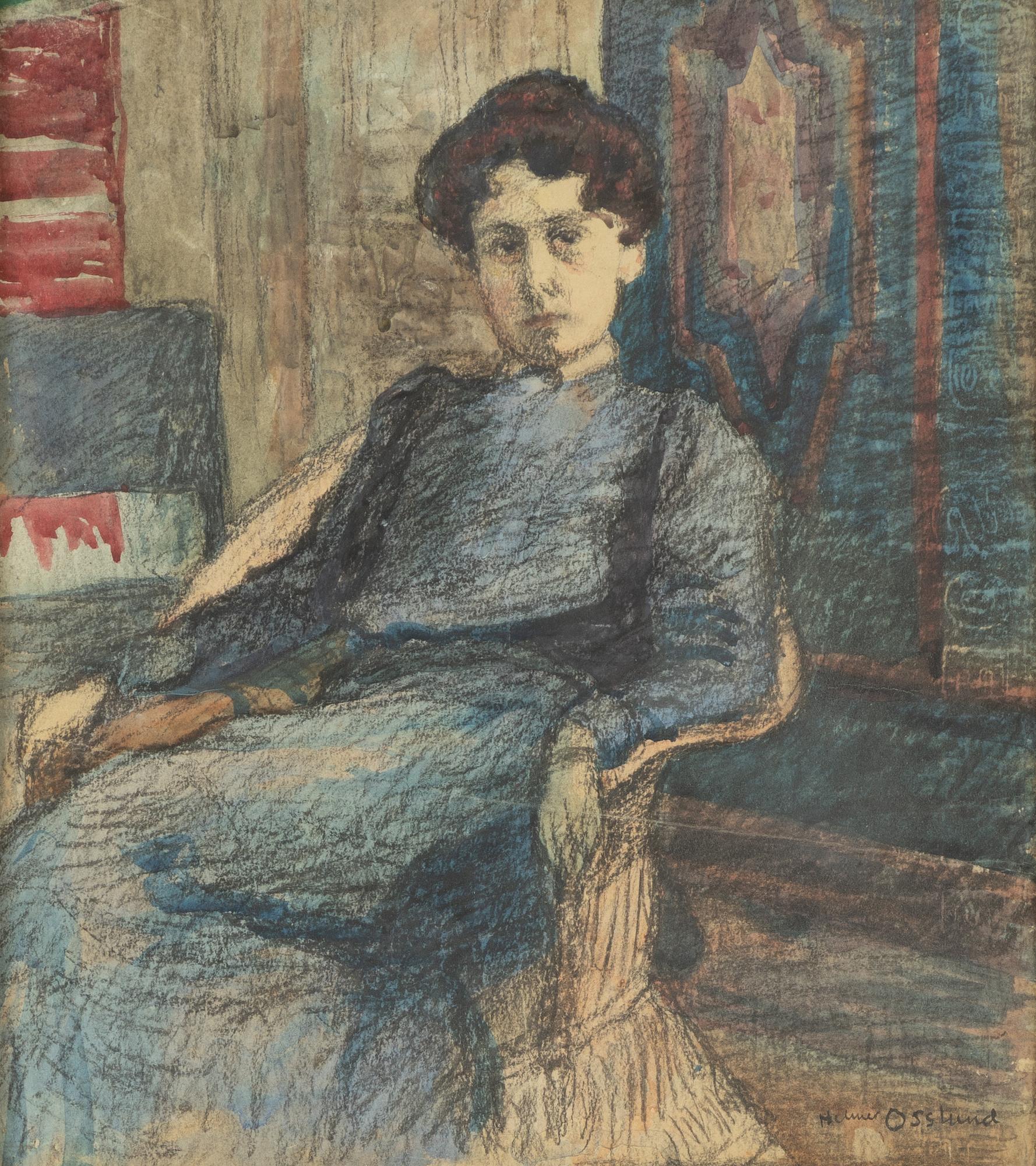 Helmer Osslund, Woman in Blue.