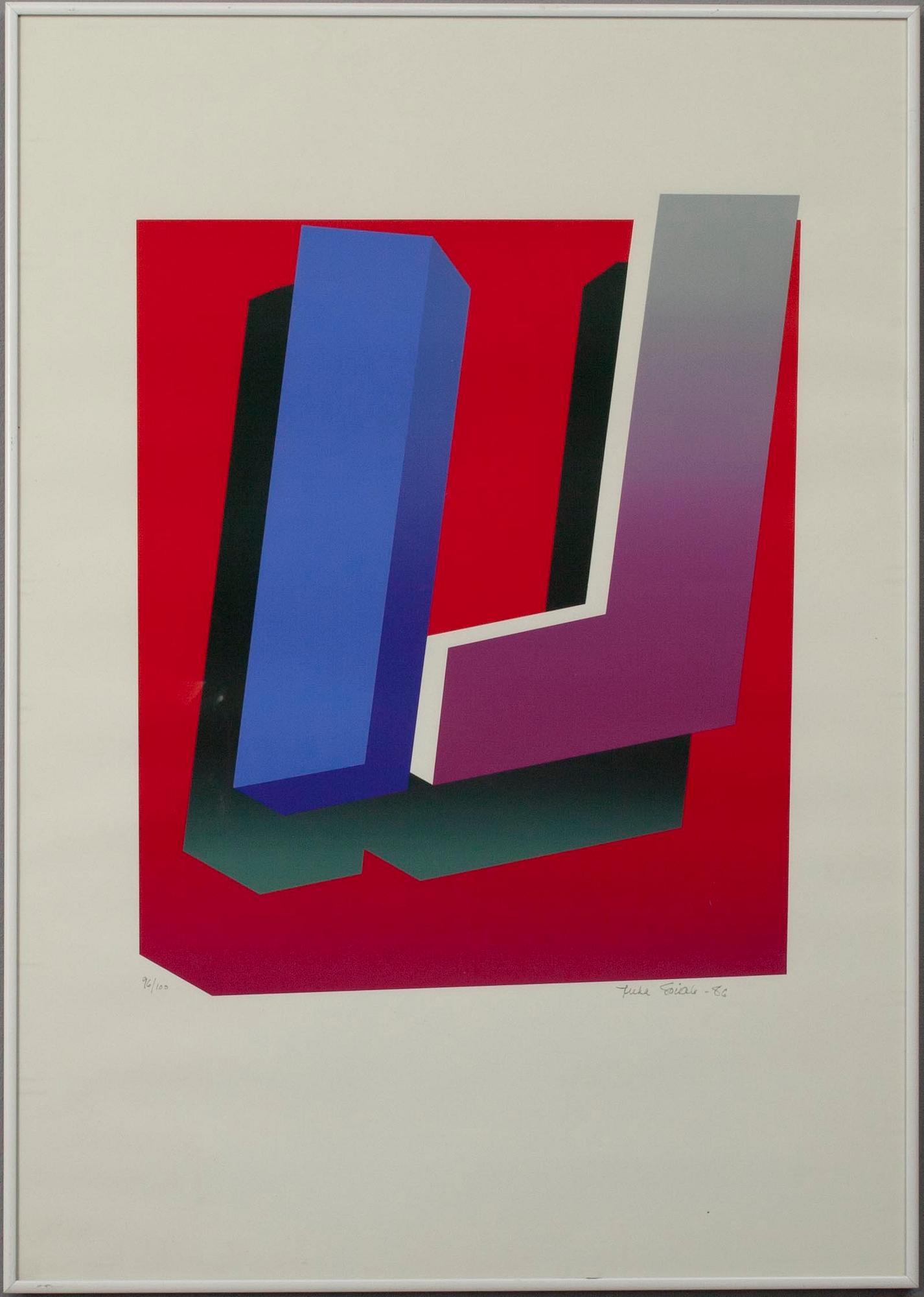 JUHA SOISALO, serigrafi, signerad och daterad -86, numrerad 96/100.