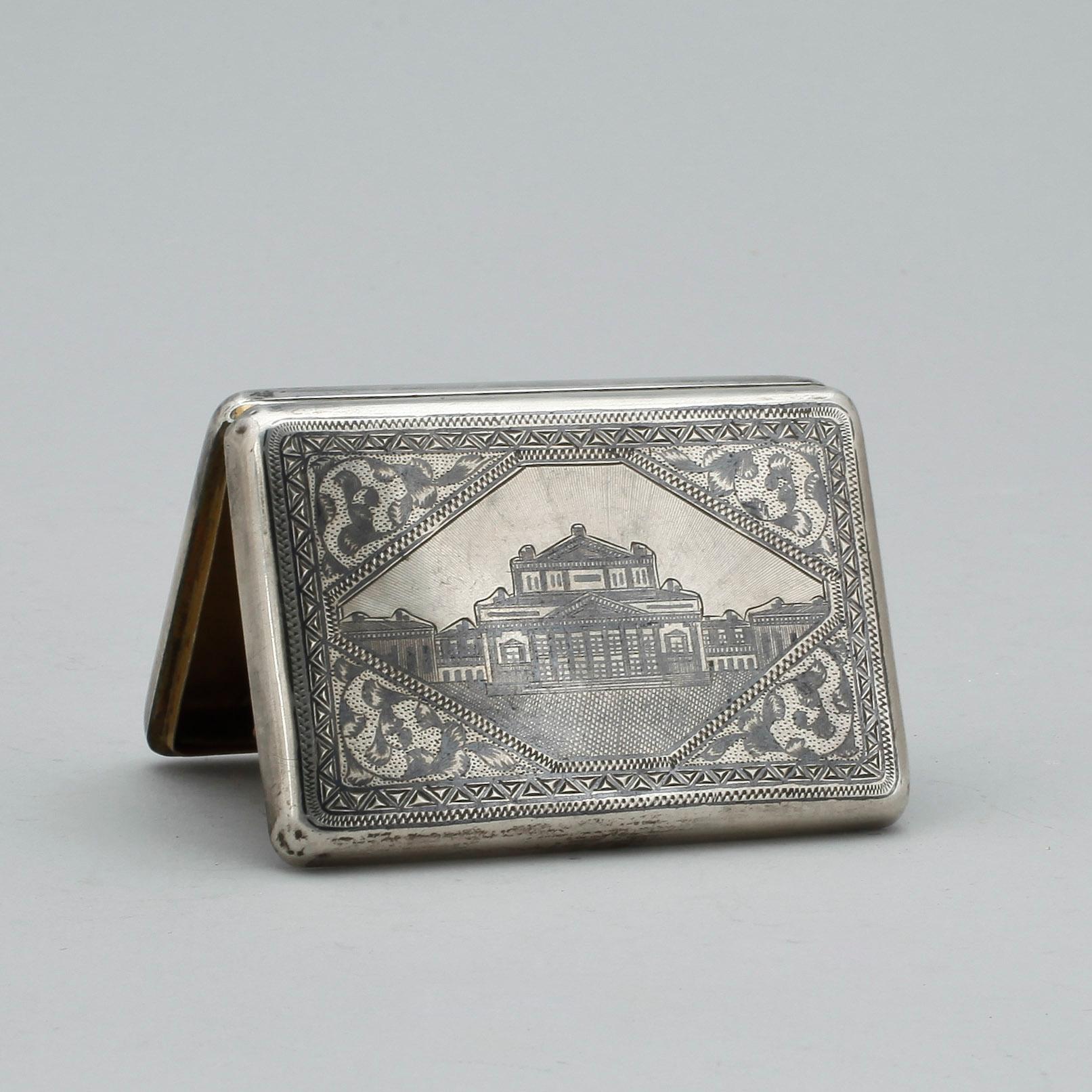 ETUI, silver, Ryssland 1896-1908. Vikt ca 134 gram.