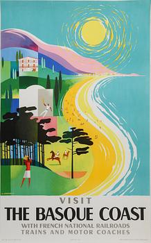 JEAN JACQUELIN, 2 st, färglitografiska affischer, Hubert Baille, Paris 1964 och 1965.