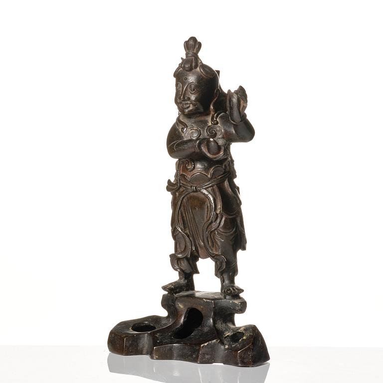 Skulptur/rökelsehållare, brons. Mingdynastin (1368-1644).