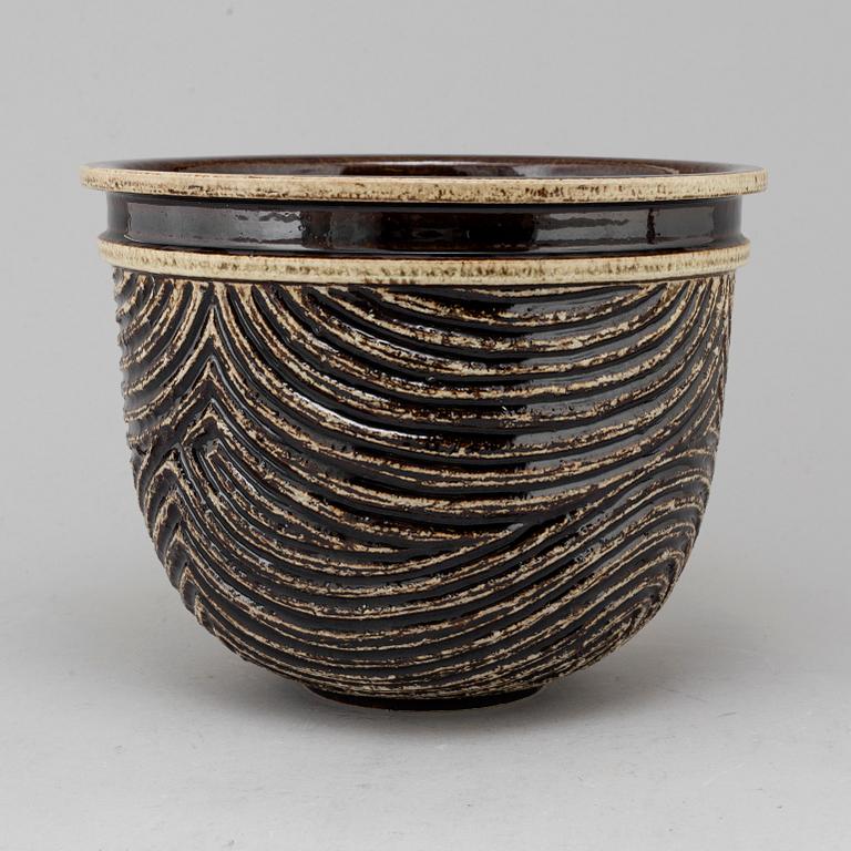 BRITT-LOUISE SUNDELL, ytterfoder, stengods, Gustavsberg Studio, signerat BS.