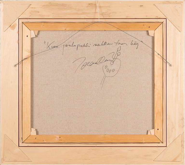 Johanna Oras, olja på duk, signerad a tergo.