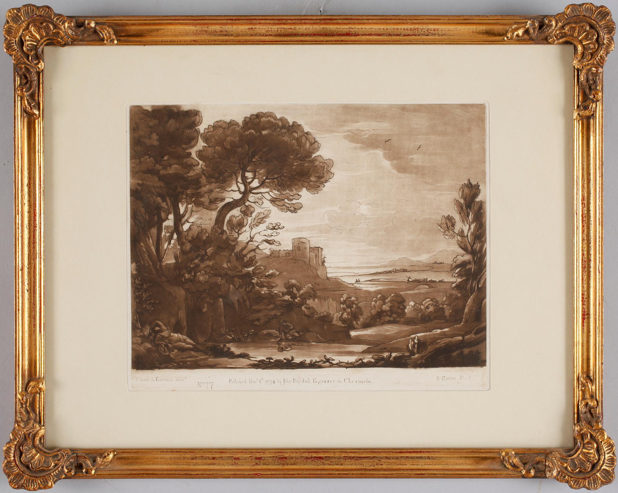 PARTI GRAVYRER, 4 st, b.la. Richard Earlom (1742–1822) .