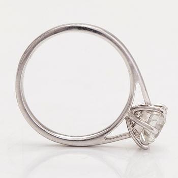 Ring, 18K vitguld, briljantslipad diamant ca 1.30 ct.