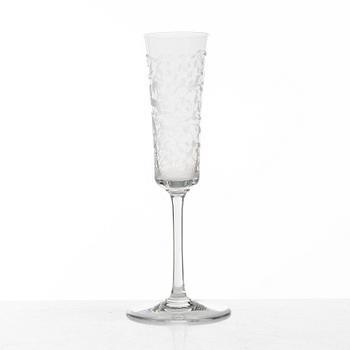 Baccarat, 13 'Leila' champagne glasses, France.