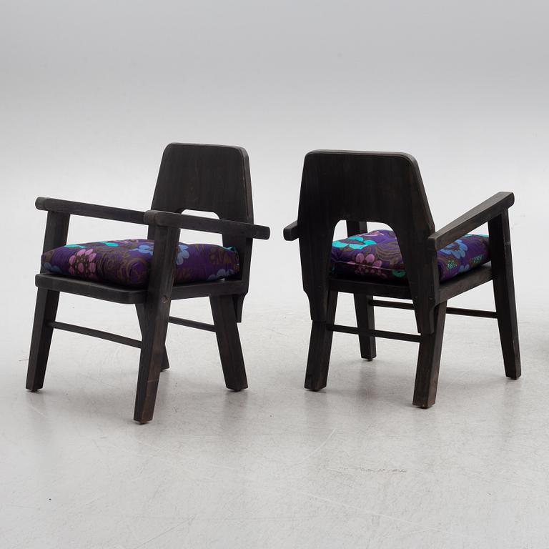 Stig Sandkvist, karmstolar 4 st, 1900-talets slut.