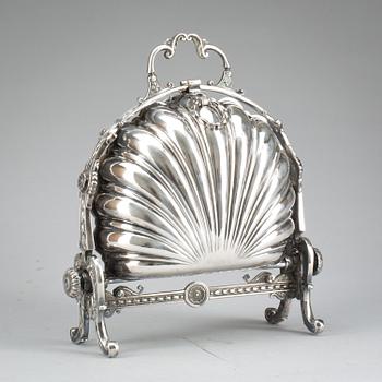 BISCUITWARMER, nysilver. England, 1800-talets slut.