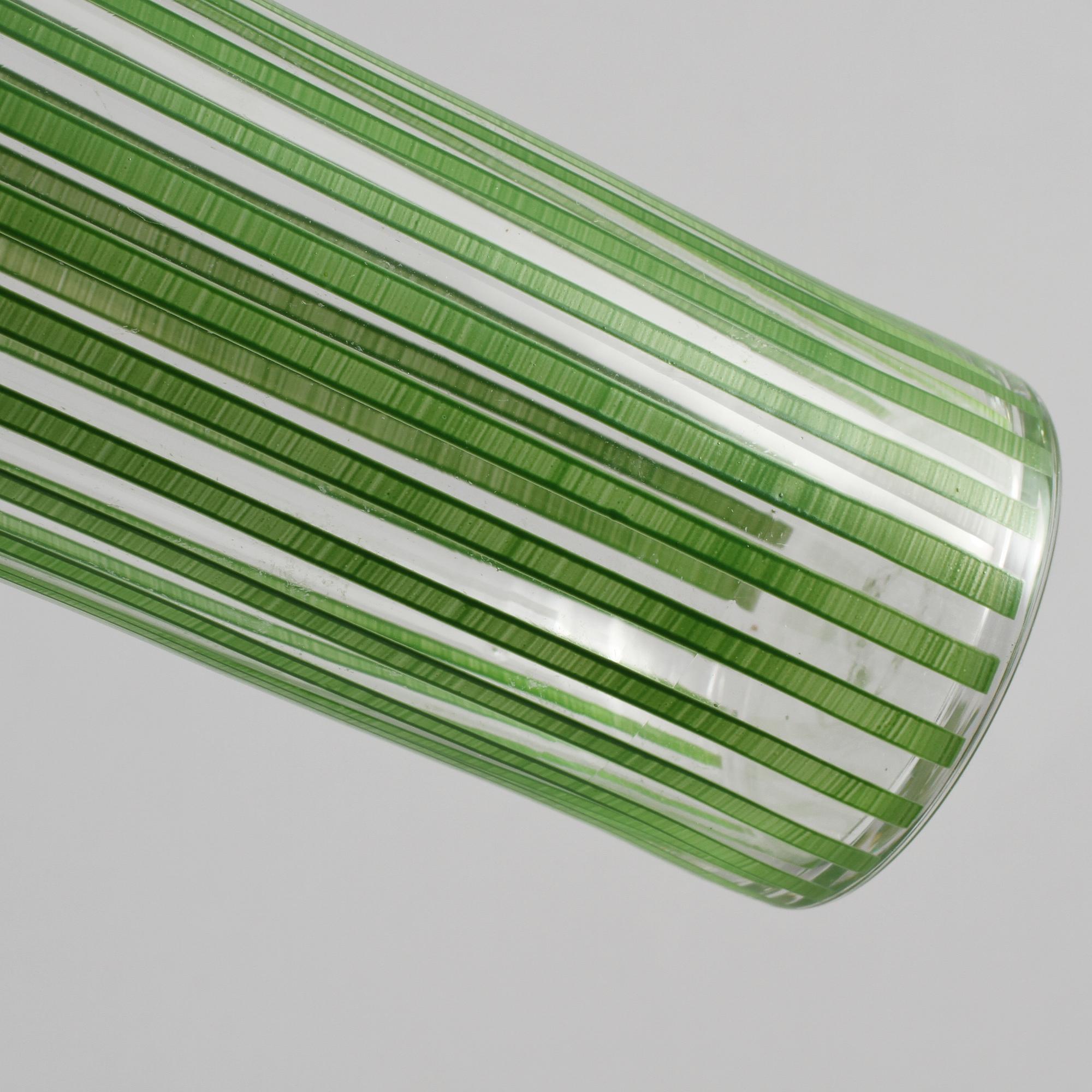 GLAS, 6 st, "Strikt", Bengt Orup, Johansfors, 1900-talets mitt.