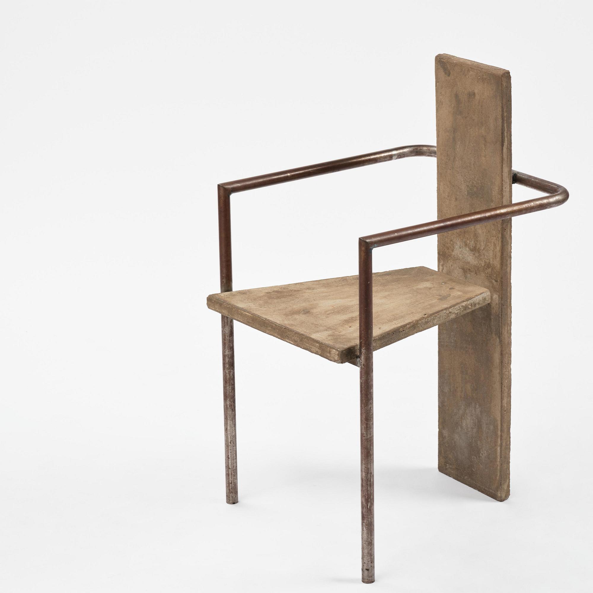 Jonas Bohlin, karmstol, "Concrete", provex, Källemo, Värnamo, efter 1981.