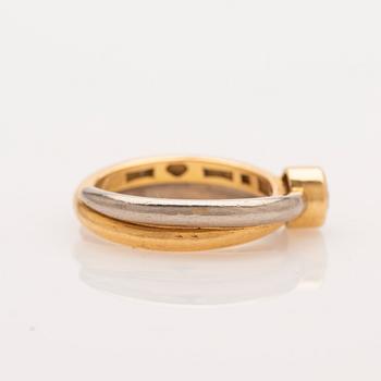 Ring, 20k & 18k, with diamond.