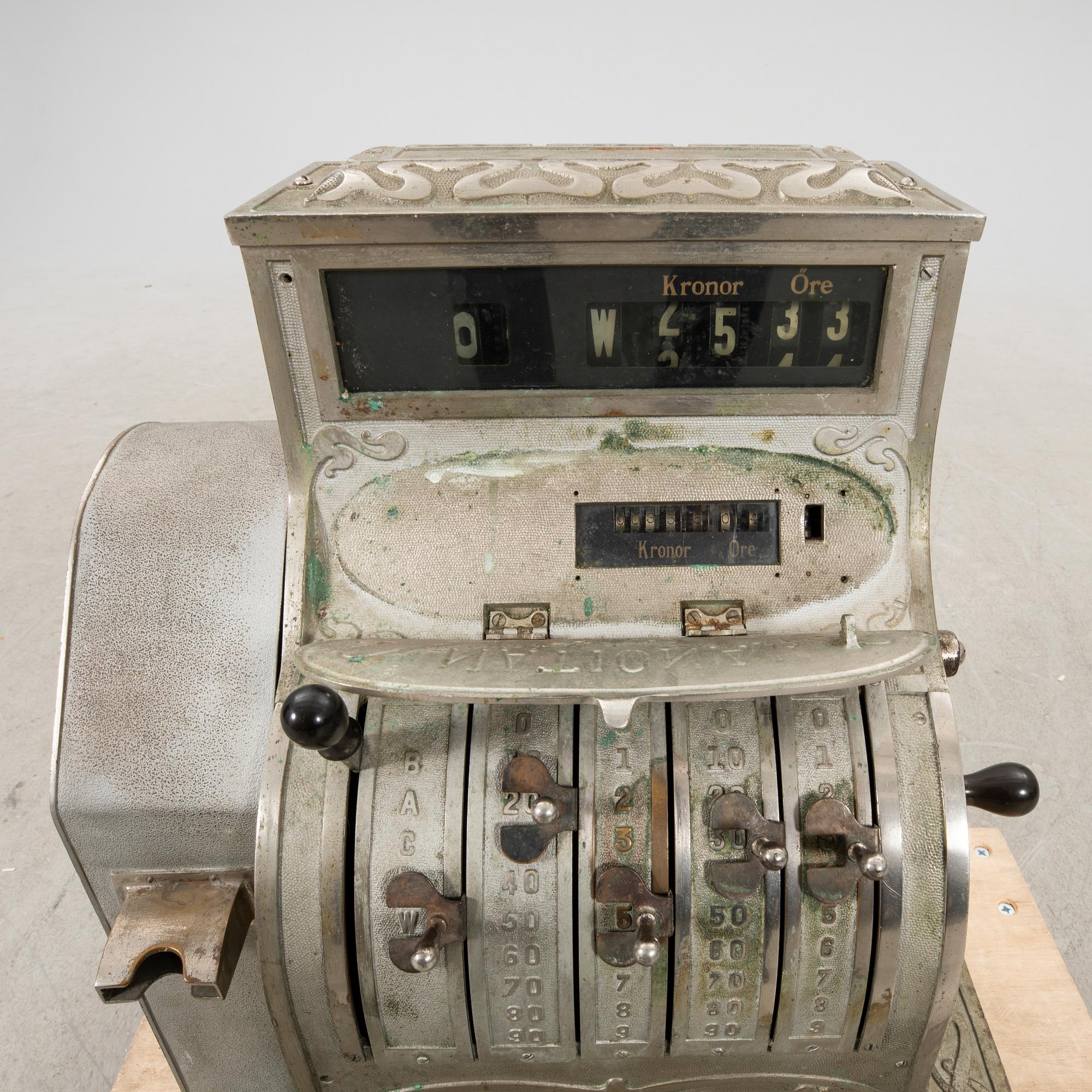 Kassaapparat , National, 1900talets början.