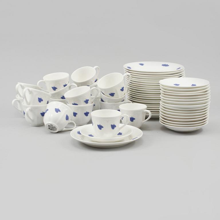 KAFFESERVIS, 40 delar, porslin, "Blå Blom", Gustavsberg, 1900-talets andra hälft.